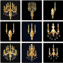 European luxury zinc alloy wall lamp Lobby Hotel Villa living room exhibition hall fashion creative wall lamp 2024 - buy cheap