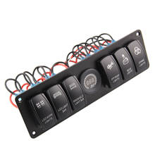 6 GANG COLOR LED ROCKER SWITCH PANEL & CIRCUIT BREAKERS -Boat/Caravan/Marine 2024 - buy cheap