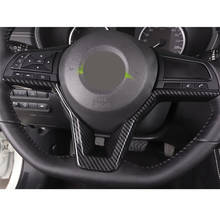 Moldura de cubierta de marco para volante de coche, decoración para Nissan Rogue/x-trail X trail T32 2017-2020, fibra de carbono ABS 2024 - compra barato