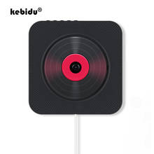 Портативный CD-плеер kebidu, Bluetooth, с настенным креплением, музыкальный проигрыватель CD, MP3, FM, аудио, радио, динамик, стерео, разъем для наушников 3,5 мм, для дома 2022 - купить недорого