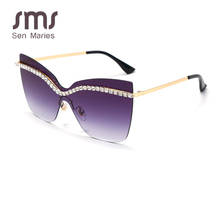 Sen Maries New Vintage Cat Eye Sunglasses Women Retro Female Brand Designer Gafas De Sol Gafas Diamond Eyeglasses For Woman 2024 - buy cheap