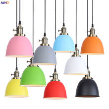 IWHD-lámpara colgante de madera para dormitorio, luces LED modernas de estilo nórdico, de colores, para comedor, sala de estar, Edison 2024 - compra barato