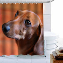 Dachshund Dog Shower Curtain Polyester Fabric Print Bath Curtains For Bathroom Waterproof Bath Curtain Hook Modern Eco-Friendly 2024 - buy cheap