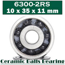 6300 rolamentos de esferas híbridos si3n4 3nc 6300rs do eixo 6300hc do motor da indústria do rolamento cerâmico híbrido 10*35*11mm (1 pc) 2024 - compre barato