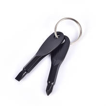 1 Set Mini Stainless Steel  EDC Multifunction Screwdriver Key Shape Slotted Screwdrivers Keychain Pocket Repair Tools 2024 - buy cheap