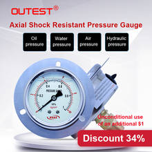 OUTEST Mini stainless steel  Air oil water Hydraulic Pressure gauge Thread G 1/4 manometer pressure gauge Double Scale 2024 - buy cheap