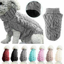 1 шт. зимний свитер для собак, одежда для маленьких собак, свитер для щенков, вязаная крючком ткань для домашних животных, Рождественское украшение для свитера для собак 2024 - купить недорого