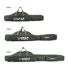 Lixada Portable Folding Fishing Rod Reel Bag Fishing Pole Gear Tool Carry Case Carrier Travel Bag 80/100/130/150cm Fishing Bag 2024 - buy cheap