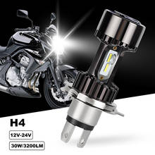 h4 LED Motorcycle 9003 HB2 LED Headlight Bulb 30W 3200LM 6000K Hi/Lo Beam Lamp 12V 24V headlight motorcycle phare moto led 2024 - buy cheap