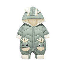 2020 New Baby Winter Snowsuit Plus Velvet Thick Baby Boys Jumpsuit 0-2 Years Newborn Romper Baby Girls Overalls Toddler Coat 2024 - buy cheap