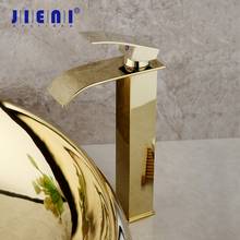 JIENI, полированный золотой кран для ванной и кухни, классический стиль, смеситель для раковины, кран, позолоченный смеситель, кран 2024 - купить недорого