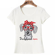 Naughty Lovely Dachshund Mom Print t-shirt Summer Fashion Women T-Shirt Casual Apparel Cute Girl Casual Tops Funny Female Tee 2024 - buy cheap