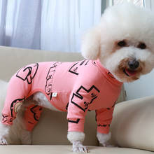 Pet Dog Jumpsuit Thin Puppy Clothes Printed Overalls For Small Dogs 100%Cotton Pajamas Chihuahua Poodle Stretchy Bottoming Shirt 2024 - buy cheap