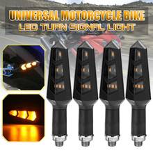 Seta âmbar de led para motocicleta universal, 4 unidades, sinal de luz indicadora, lâmpada, pisca-pisca