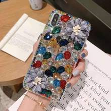 Funda de teléfono de lujo con piedras brillantes y flores de diamante, carcasa para Samsung S20, S21, S10, S9, S8 Plus, Note 20, 10, 9, 8, 5 2024 - compra barato