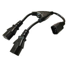 NCHTEK-Cable de alimentación divisor hembra IEC 320 C14, enchufe macho a 2 x C13 hembra, C14 a C13 Dual Y Cable adaptador tipo, envío gratis 2024 - compra barato