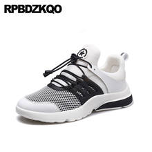 Zapatillas de deporte planas de punta redonda para mujer, zapatos de ajuste ancho, con cordones, transpirables, de malla, color blanco, diseñador chino, ligeras 2024 - compra barato