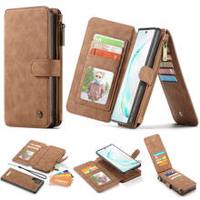 Роскошный кожаный чехол CaseMe для Samsung Galaxy Note 10 PLUS, новый откидной Чехол-кошелек для карт, деловой чехол для телефона Samsung Note 10 + 2024 - купить недорого