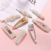 2019 New Fashion Pearl Hair Clip for Women Elegant Korean Design Snap Barrette Stick Hairpin Hair Styling Accessories 2024 - buy cheap