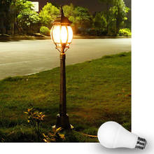 E27 B22 Light Control Bulb 10W LED Smart Light Dusk to Dawn LED Sensor Lamp Automatic On/Off For Porch Yard Garage Light Bulb 2024 - buy cheap