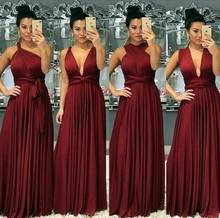 Long Multi Style Infinity Bridesmaid Dresses Stretchy Floor Length Custom Sexy Back Transformer Formal Wedding Party Dresses 2024 - buy cheap