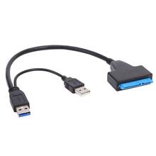 Cable adaptador de alta velocidad SATA a Dual USB 3,0 USB 2,0 a SATA para disco duro externo de 2,5 pulgadas, Cable convertidor SATA/HDD 2024 - compra barato