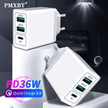 QC 3.0 Dual USB Port Charger 36W Quick Charge PD Charger EU US UK Plug Power Adapter For iPhone Mobile Phone Charging PD Charger 2024 - buy cheap