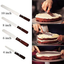 Espátula de bolo de aço inoxidável, 4/6/7/8 polegadas, faca de cobertura de creme de manteiga, mais suave, cozinha, ferramentas de decoração de bolos de pastelaria 2024 - compre barato