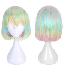 Peruca para cosplay de animê land of the lustrous diamond, traje feminino de cabelo sintético curto, perucas para festa de dia das bruxas 2024 - compre barato