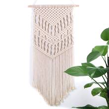 Hot Macrame Woven Wall Hanging Boho Style Bohemian Room Geometric Art Decor Beautiful Apartment Dorm Room Decoration 14in 2024 - buy cheap