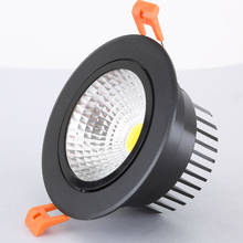 3W 5W 7W 12W COB Dimmable LED Downlight 85-265V Recessed LED Spot Light Ceiling Lamp Light for Indoor Lighting black body 2024 - buy cheap