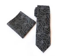 Conjunto de gravatas e lenços de luxo para homens, gravata de pescoço, quadrado, para reuniões, casamento 2024 - compre barato