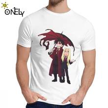 Camiseta de dibujos animados Hellsing y Alucard para hombre, camisa Crazy Great, cuello redondo 2024 - compra barato