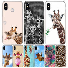Милый чехол для телефона с изображением жирафа из аниме для Iphone 11, 12, 13 Pro, Max, 6, X, 8, 6S, 7 Plus, XS + XR, 5S SE, искусство, индивидуальный чехол, оболочка 2024 - купить недорого