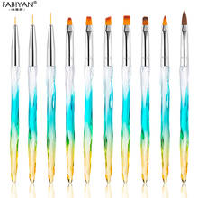 Arte do prego uv gel escova gradiente forro pintura linhas de flores listra desenho extensão caneta manicure ferramenta diy 3 pçs/set 2024 - compre barato