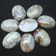 Natureza mexicano cabochões pedra, 4 peças, forma oval 18x25mm 20x30mm 30x40mm, importação da méxico 2024 - compre barato