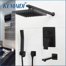 Kemaidi Matte Black Shower Faucets Set Rain Concealed Bathtub Shower System Wall Mount Bathtub Shower Mixer Shower Combo Set Buy Cheap In An Online Store With Delivery Price Comparison Specifications Photos