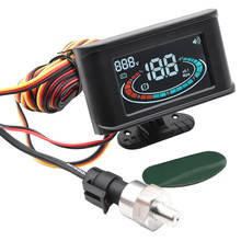 2 IN 1 LCD Display Gauges Car Digital meter Air Pressure Gauge Voltage Voltmeter 1/8 NPT Sensor 12V 24V For Auto Car Truck Motor 2024 - buy cheap