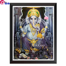 Pintura de diamante cuadrado completo "Buda Ganesha de los dioses indios", bordado de diamantes 5d, punto de cruz, mosaico de diamantes, regalo para adultos 2024 - compra barato