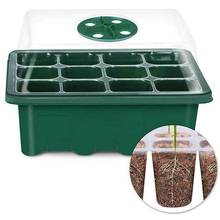 12 Hole Seedling Tray Seed Starter Tray Greenhouse Grow Trays Humidity Adjustable Plant Starter Kit With Dome And Base Green 2024 - buy cheap