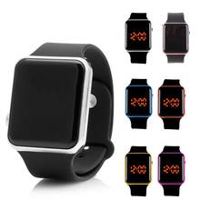 Digital Watch Men Womens Silicone LED Sport Digital Bracelet WristWatch Couple Watch Simple Design Black Strap 2024 - buy cheap