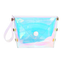 1pc Laser Color ID Bank Credit Card Storage Bag Transparent Business Card Case Mini Women Girls Coin Wallet 2024 - buy cheap