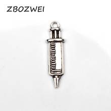 8pcs Charms doctor syringe 30*9mm Antique Tibetan Silver Pendant Accessories DIY Vintage bracelet Necklace Handmade 2024 - buy cheap