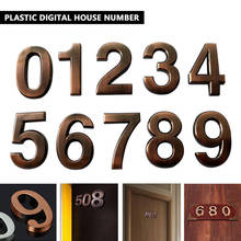 Placa digital retrô de 0 a 9 número, assinatura moderna para endereço de porta de casa, hotel, placa adesiva, dígitos 2024 - compre barato