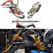 Motocicleta cnc ajustável conjunto traseiro rearsets apoio para os pés resto do pé para suzuki gsxr600 gsxr750 2011-2019-2020-2021 2024 - compre barato