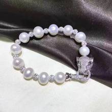 gorgeous 10-11mm south sea round white pearl bracelet 7.5-8" 2024 - buy cheap