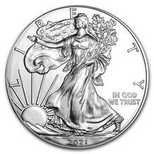 Nova estátua do desafio da liberdade united, 1 oz, moedas colecionáveis de prata fina, presente para o ano novo, coleção de moedas finas 2024 - compre barato