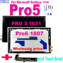 Original LCD For Microsoft Surface Pro5 Pro 5 1796 Pro 6 pro6 1807 LCD Display Touch Screen Digitizer Assembly  pro3 1631 pro 5 2024 - buy cheap