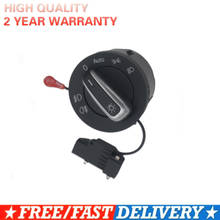 for VW Golf Jetta MK5 MK6 GTI Passat B6 B7 CC Tiguan Chrome Auto Headlight Switch 5ND941431B Modification add Auto function 2024 - buy cheap