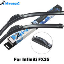 Buildreamen2 Car Wiper Blade Windscreen Rubber Wiper Accessories For Infiniti FX35 Fit J Hook Arms 2003-2012 2024 - buy cheap
